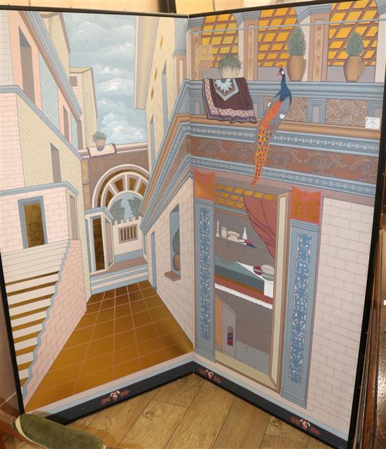 A large two fold screen, H.107cm